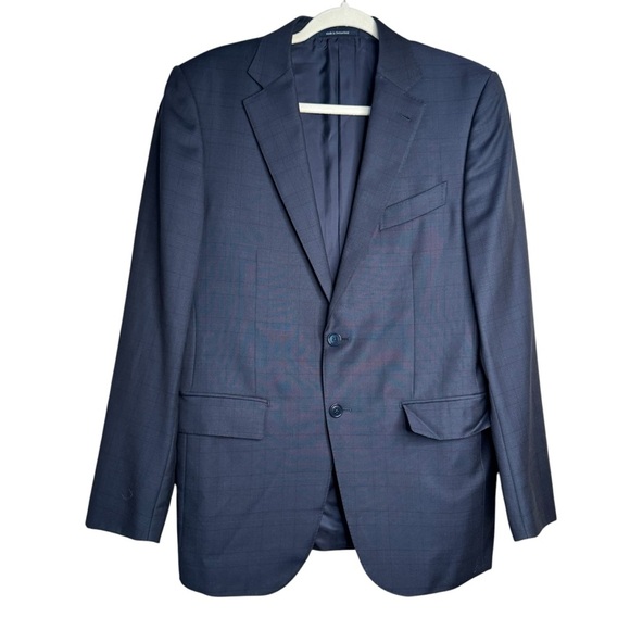 Ermenegildo Zegna Men Current Blue Torin 100% Wool Blazer Jacket Size 8- 50R - Picture 1 of 8